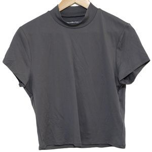 Women's Abercrombie & Fitch Gray Crew Neck Short Sleeve T-Shirt Size Large L NWT